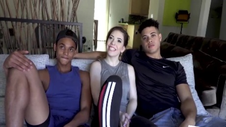 Bisexual guys, Channing Rodd and Ian Borne had a mmf threesome with a hot chick, Nala Kennedy