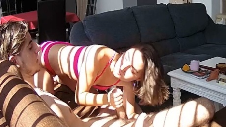 The Young Lovely Amateur Couple Made a Video on a Sunny Day