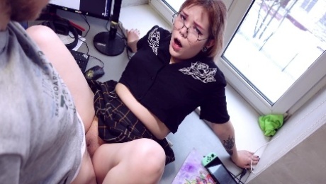 young tutor fucked a chubby, cute student