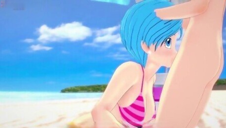 Milf Bulma sex on the beach | Dragon ball Z | Bikini hentai