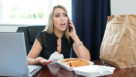 Blowjob porn with glorious Kimber Lee from